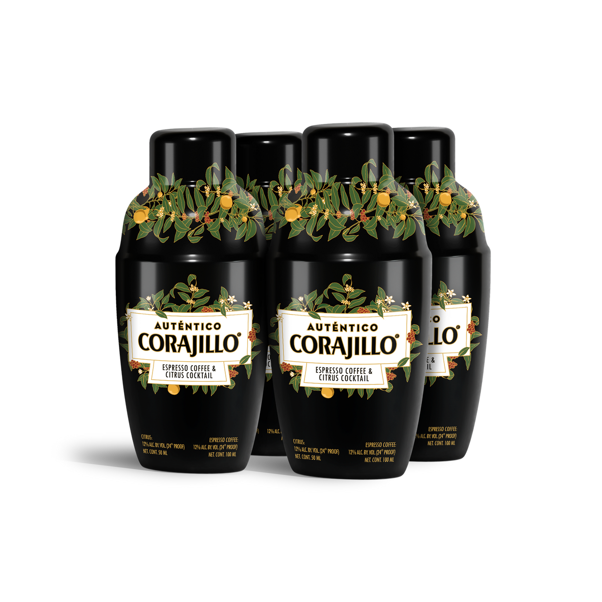Auténtico Corajillo – 4 Pack – 4 Shakers w/ Espresso & Citrus Specialty Spirit