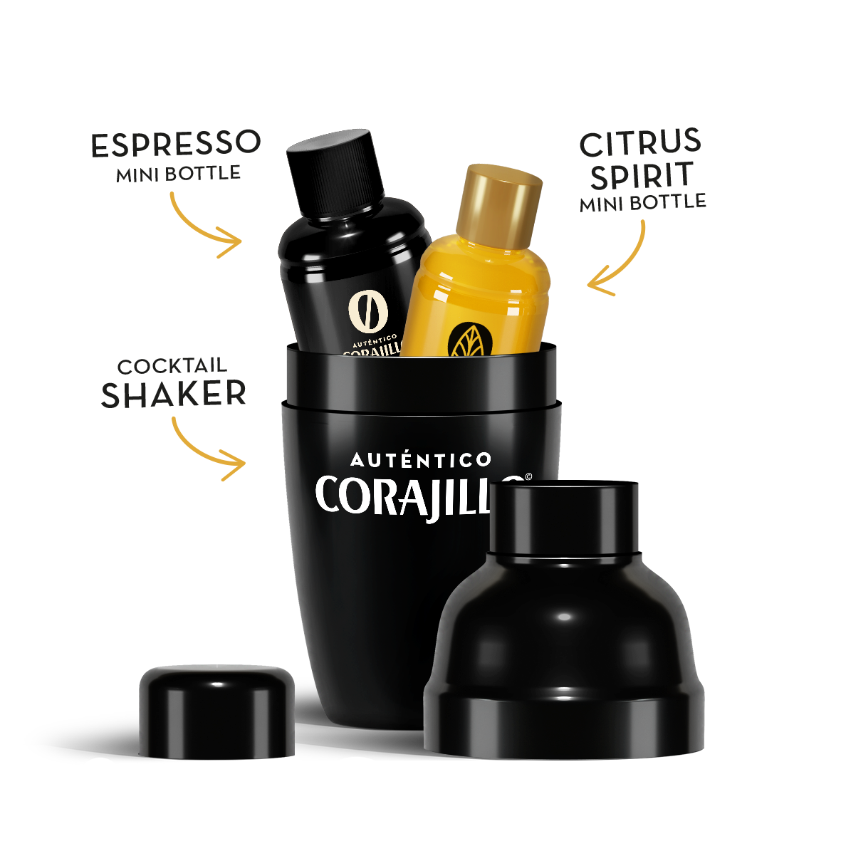Auténtico Corajillo – 12 Pack – 12 Shakers w/ Espresso & Citrus Specialty Spirit